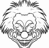 Coloring Clown Scary Pages Eyes Getcolorings Color Clowns Printable Print sketch template