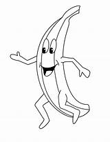 Coloring Banana Pages Happy Kids Colouring Clipart Printable Bananas Library Popular sketch template