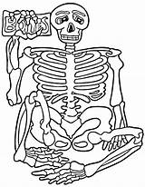 Coloring Pages Skeleton Skeletons Kids Popular sketch template