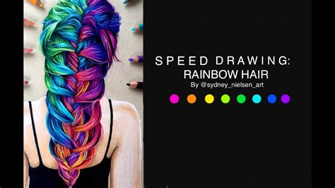 Speed Drawing Rainbow Hair Youtube