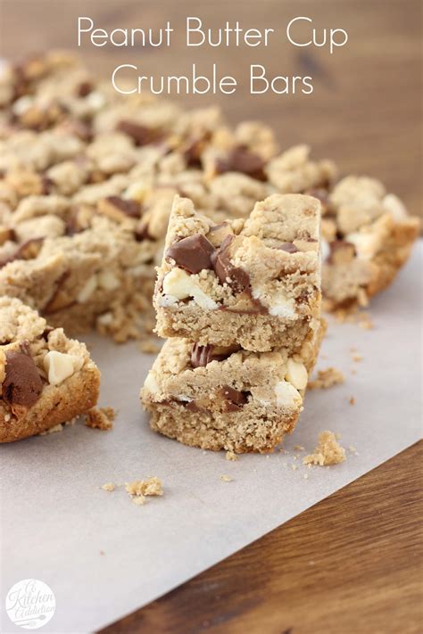 Peanut Butter Cup Crumble Bars A Kitchen Addiction