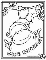 Monkey Coloring Printable Bananas Pages Kids Printables Gone Activities Monkeys Search Birthday Word Puzzles Sheets Jungle Preschool Other Sheet Theme sketch template