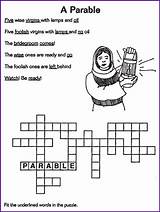 Virgins Parable Coloring Puzzle Biblewise sketch template