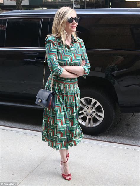 Kirsten Dunst Stuns In Colorful Dress At Sirius Daily