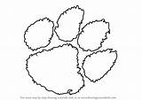 Clemson Tigers Paw Drawingtutorials101 Logodix sketch template