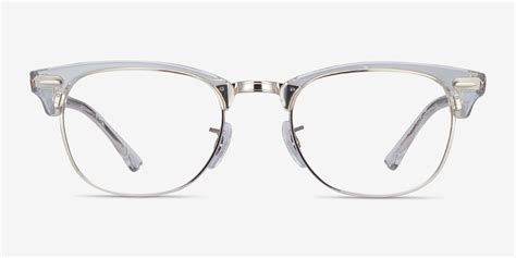 ray ban rb5154 clubmaster browline clear frame eyeglasses