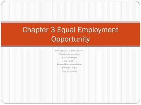 ppt chapter 3 equal employment opportunity powerpoint presentation