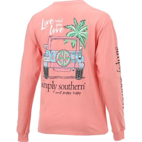 simply southern women s long sleeve live t shirt academy