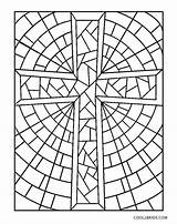 Kreuz Cool2bkids Dibujo Malvorlage Crosses Mosaic Ausmalbilder Stain Getdrawings Vidriera sketch template