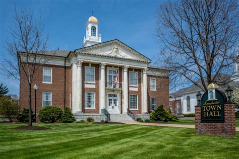 manchester connecticut town hall stock image image  exterior
