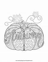 Coloring Pages Fall Adult Printable Pumpkin Autumn Zentangle Sheets Adults Colouring Kids Halloween Thanksgiving Primarygames Color Ebook Mandala Inspirational Choose sketch template