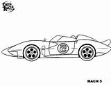 Speed Racer Coloring Mach Pages sketch template