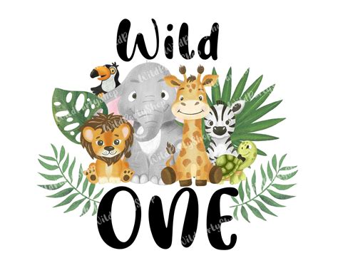 wild  st birthday safari jungle animals kids design etsy