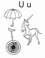 Unicycle Unicorn Umbrella sketch template