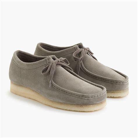 clarks originals wallabee shoes  suede  grey suede gray  men