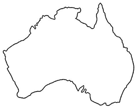 outline map  australia coloring page  printable coloring pages