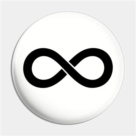 infinity black infinity symbol pin teepublic