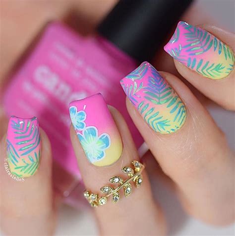 pin  lex  picture polish tropical nails beach nail designs