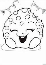 Cookie Pages Shopkins Kooky Coloring Color sketch template