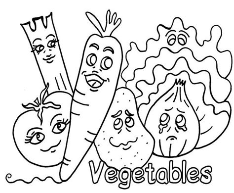 animated vegetable coloring pages  kids  images vegetable