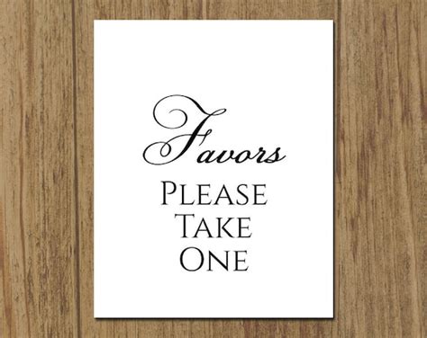 favors    wedding baby shower party sign