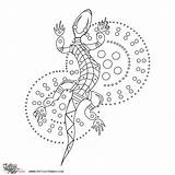Aboriginal Dot Painting Coloring Templates Animal Template Kids Pages Animals Lizard Colouring Indigenous Australian Patterns Stencil Sheets Choose Board Tattoo sketch template