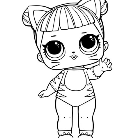 lol surprise doll coloring pages baby cat kitty coloring cat