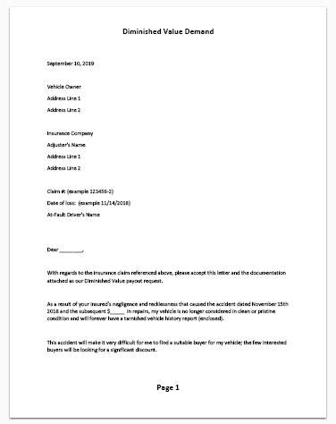 car accident settlement letter template collection