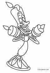 Coloring Pages Beast Beauty Lumiere Printable sketch template