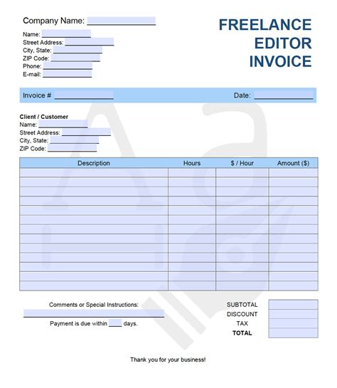 editable invoice templates printable invoice template ideas