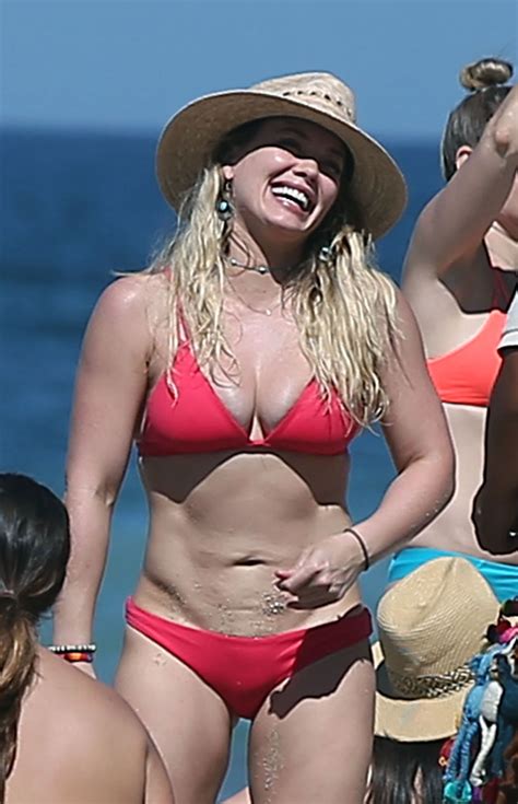 Hilary Duff In Red Bikini On The Beach In Mexico 2 4 2017