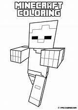 Minecraft Zombie Coloring Pages Mutant Getcolorings Print Printable Color Weird sketch template