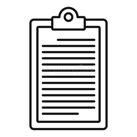 conclusion clipboard icon outline style stock vector illustration