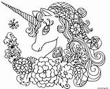 Licorne Coloriage Mandala Fleurs Jolies Licornes Coloriages Fabuleuse Blanche Animaux Ccovers Colorier Coloringbymiki sketch template