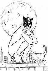 Catwoman Coloring Pages Cat Sitting Lego Batman Beside Drawing Getcolorings Color Printable Getdrawings Print sketch template