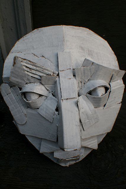 cardboard mask cardboard mask masks art cardboard sculpture