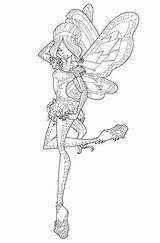 Winx Tynix Coloring Pages Print Flora Color Kids sketch template