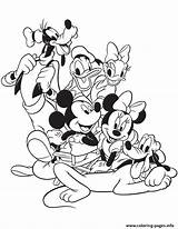 Friends Mouse Coloring Mickey Disney Pages Print Printable sketch template