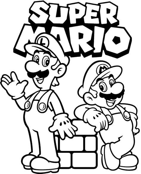 print mario luigi coloring sheet topcoloringpagesnet