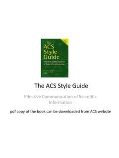 acs style guide writing style  university  acs style