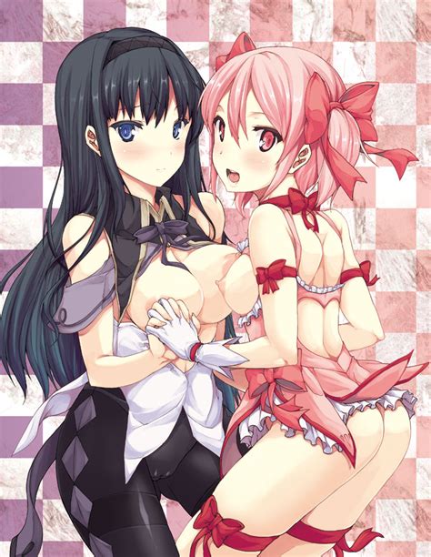 Homura Akemi And Kaname Madoka Puella Magi Madoka Magica