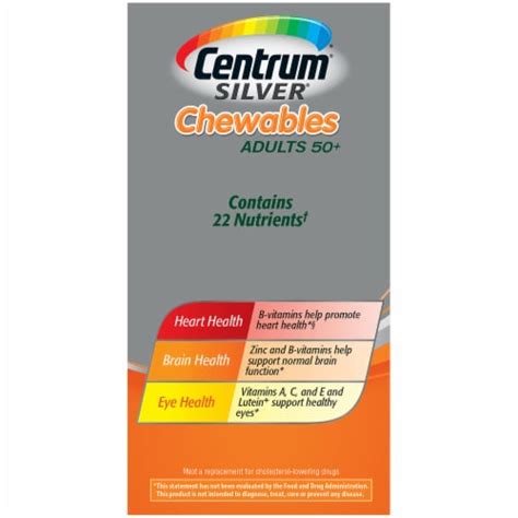 centrum silver citrus berry adults  multi vitamin chewable tablets  ct pay  super