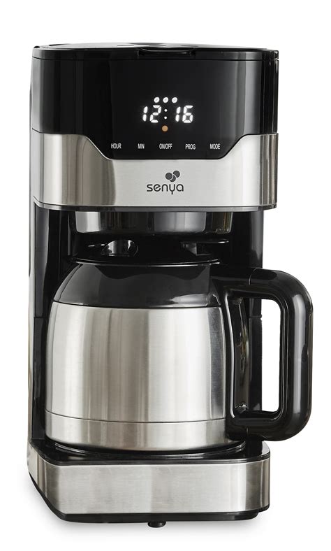 cafetiere electrique programmable isotherme inox smart coffee senya