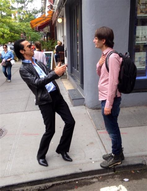 lucky photo of the day nick cave and jonny greenwood bump