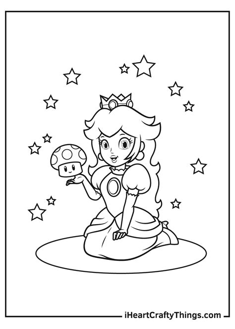 printable princess peach coloring pages updated