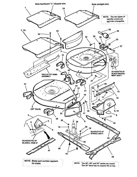 cutting decks deflector diagram parts list  model bve snapper parts riding mower