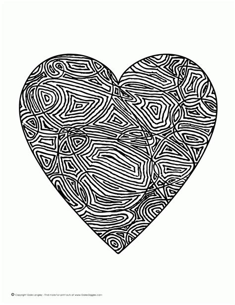 coloring pages  hearts  teenagers difficult coloring home