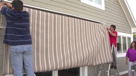 replacing  retractable awnings fabric removal installation retractable awning awning