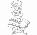 Wheeler Sunbonnet Laura sketch template