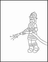 Coloring Firefighter Pages Kids Printable Female Template Popular sketch template